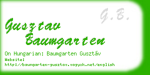 gusztav baumgarten business card